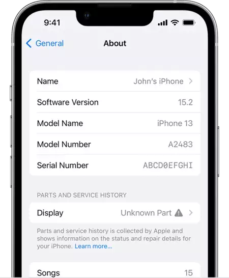 Ios15 Iphone13 Pro 設定全般 部品について 不明な部品