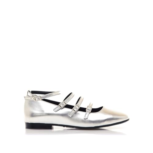 MTNG Zapatos Planos Mujer Camille 59777 | 57586 | Metal Plata