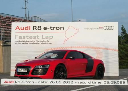 El Audi R8 e-tron se acerca a los 8 minutos en Nürburgring Nordschleife