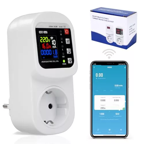 16A Wifi Socket Smart toma Medidor de Electricidad Para Enchufe Medidor de Potencia Enchufe Protección Contra Sobretensiones Enchufe Tensión Ajustable Corriente Dispositivo de Protección.