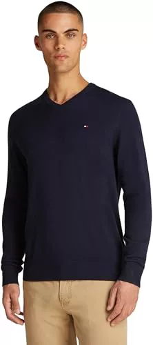 Tommy Hilfiger Jersey Hombre Essential Cotton con Cuello de Pico