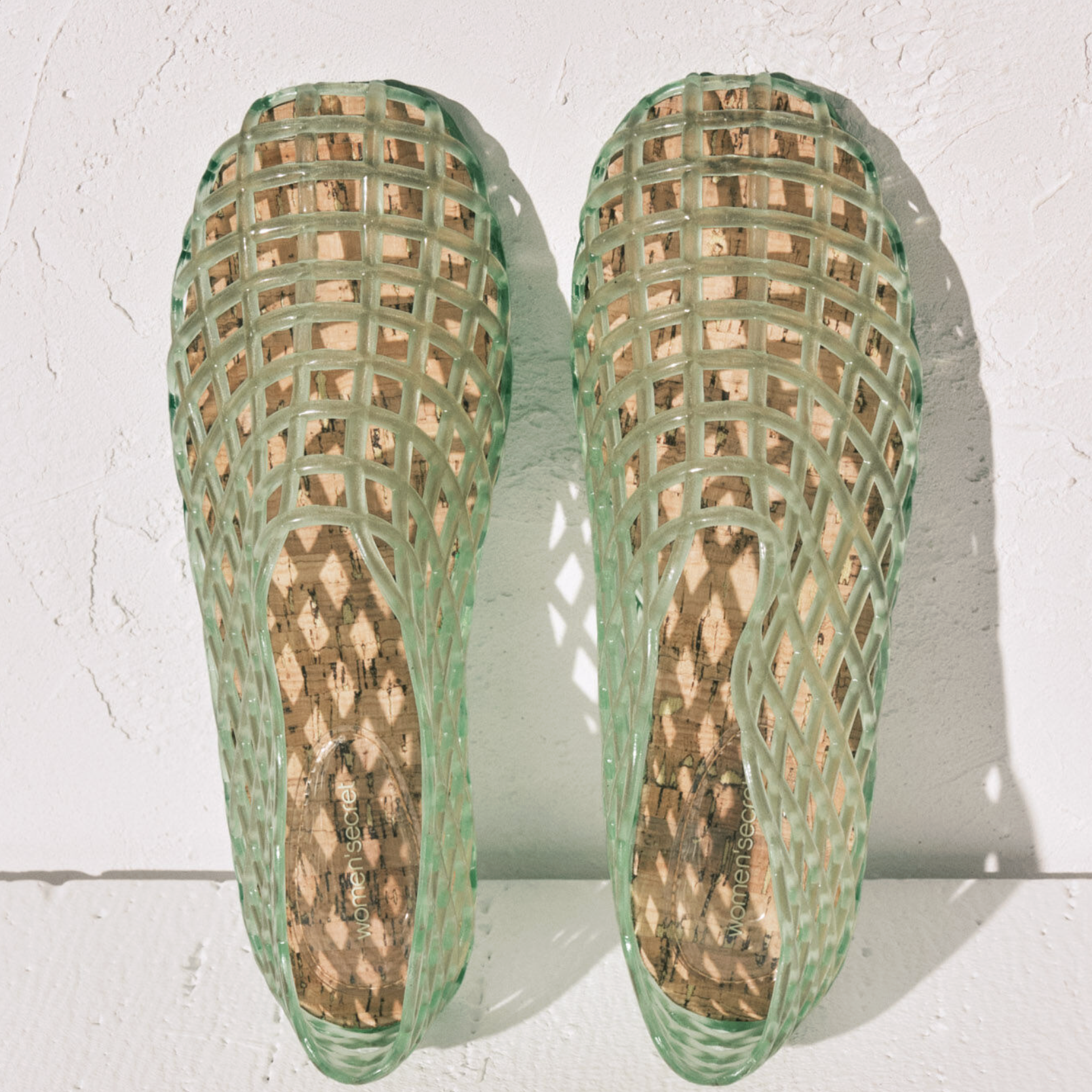 Sandalias jelly efecto red verde
