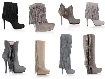Este otoño pasea tus flecos en botas y botines
