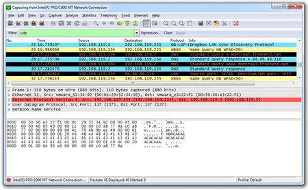 Udp Wireshark