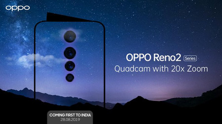 Los OPPO Reno2 se presentarán el 28 de agosto con cuatro cámaras y zoom óptico de 20 aumentos