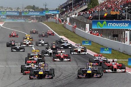 GP de España 2010. Mark Webber vencedor absoluto, Fernando Alonso segundo y Sebastian Vettel completa el podio