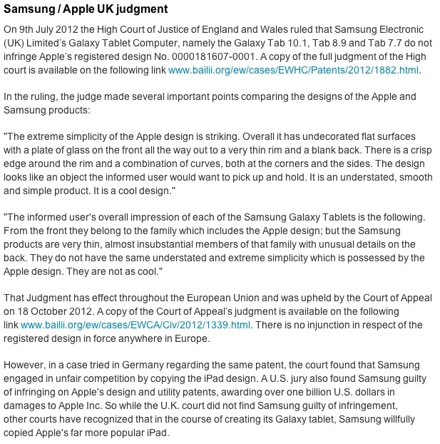 Foto de Comunicado Apple contra Samsung (1/1)