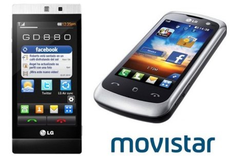 Precios nuevos teléfonos en mayo con Movistar: LG GD880 Mini y LG Cookie Gig