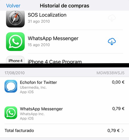 Pagos abonados en la suscripción de WhatsApp
