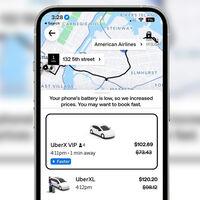 No está claro si Uber te sube el precio si reservas un viaje cuando te queda poca batería, pero hay motivos para sospecharlo