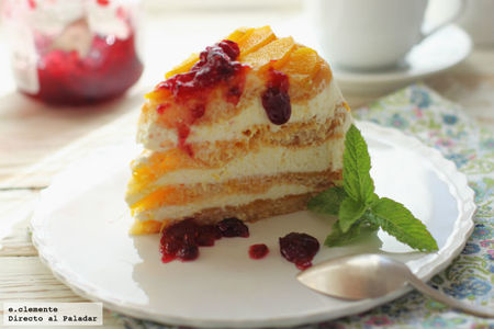 Tiramisú de mango. Receta