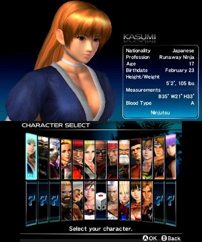 300111 - DOA 3DS (menú y tutorial)