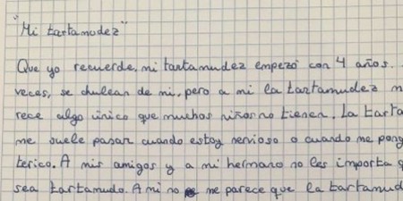 La carta de un niño de 10 años sobre su tartamudez que nos da una lección de aceptación