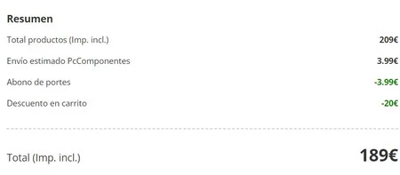 Galaxy Tab A8 をカートに追加し、購入を続行すると、さらに 20 ユーロの割引が表示されることがわかります。