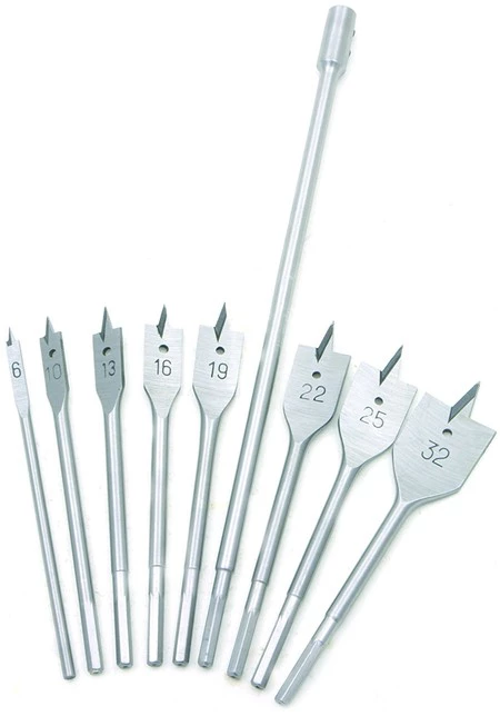 Set de 8 brocas planas para madera Rolson Tools por sólo 13,34 euros en Amazon 