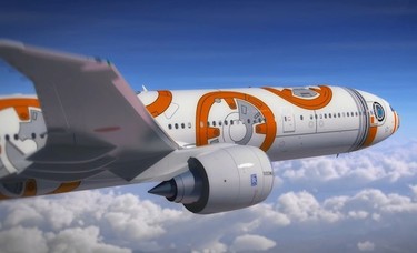 La saga Star Wars traspasa fronteras y la aerolínea ANA viste sus aviones con motivos de la película