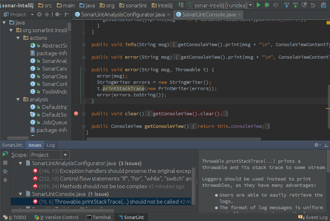 Sonarlint para IntelliJ