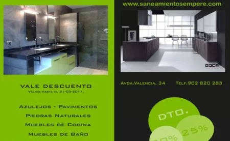 Saneamientos Sempere con grandes descuentos en materiales de baño y cocina