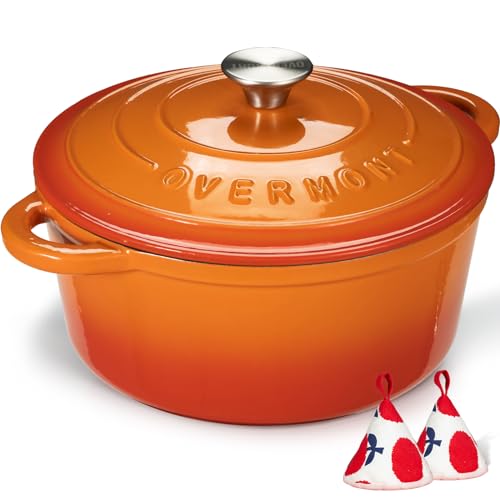 Overmont Olla de Hierro Fundido 26 cm