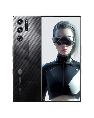 REDMAGIC 9S Pro 120Hz Móvil Gaming, Smartphone Android 5G, 12GB RAM+256GB ROM, Snapdragon 8 Gen 3, 6.8" AMOLED FHD Pantalla, FHD+ Teléfono Gaming, 50MP Cámara, 80W Cargador, Dual-Sim, NFC Negro