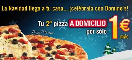 Domino´s nos ofrece la segunda pizza por solo 1 Euro