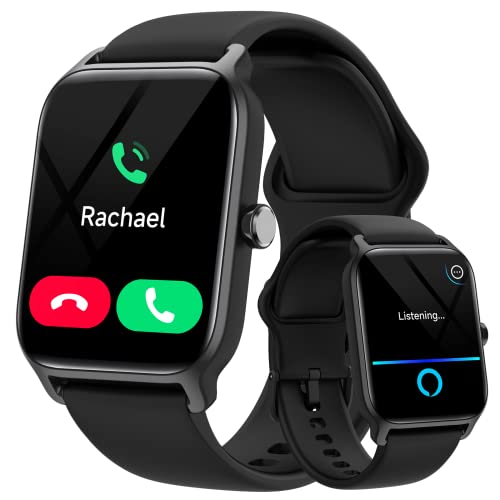 Reloj Inteligente Hombre Mujer con Voz de Alexa y Llamadas,