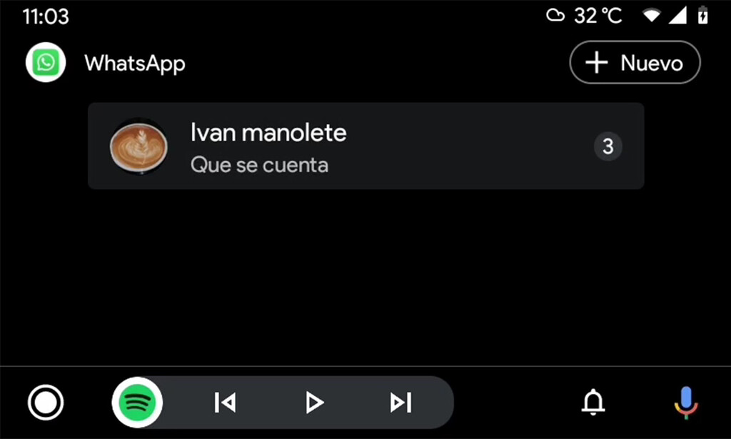 Novedades en Android Auto: enviar mensajes con WhatsApp fácilmente, modo noche manual y más