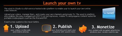 Vpod.tv te permite crear tus canales y sacar dinero con ello