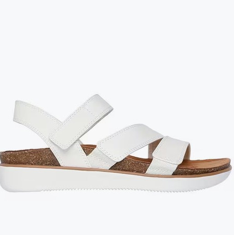 Sandalias Sckechers Mujer Lifted Comfort Blanco