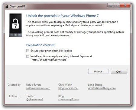 Hacer jailbreak a Windows Phone 7 es cosa de niños con ChevronWP7