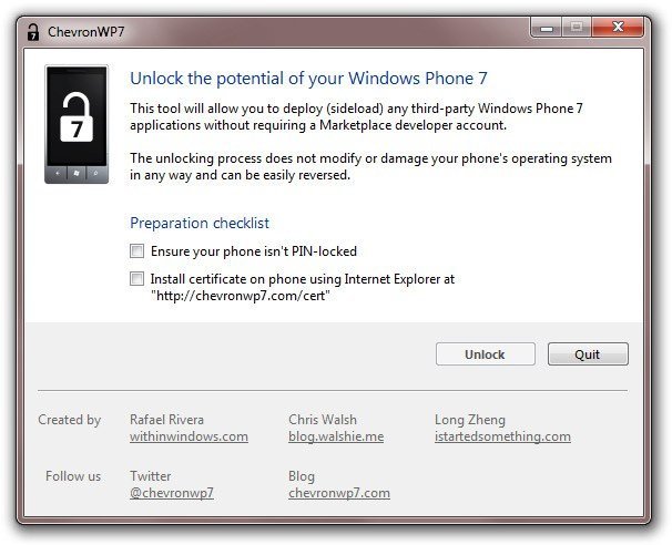 Desbloqueando Windows Phone 7
