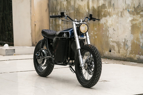 Amperizate con esta street tracker eléctrica de Shanghai Customs, 5.000 W y 250 kms de autonomía