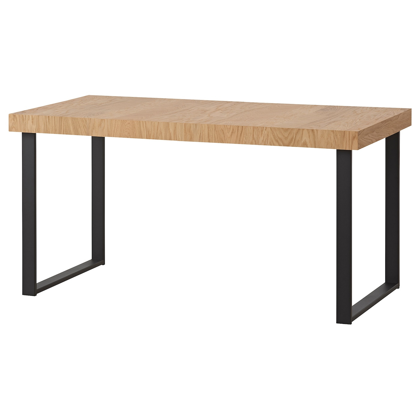 TARSELE Mesa extensible, chapa roble/negro, 150/200x80 cm