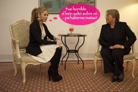 Shakira atacada y herida por un león... ¡un león marino!