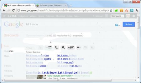 "Let it snow", un detalle de creatividad de Google