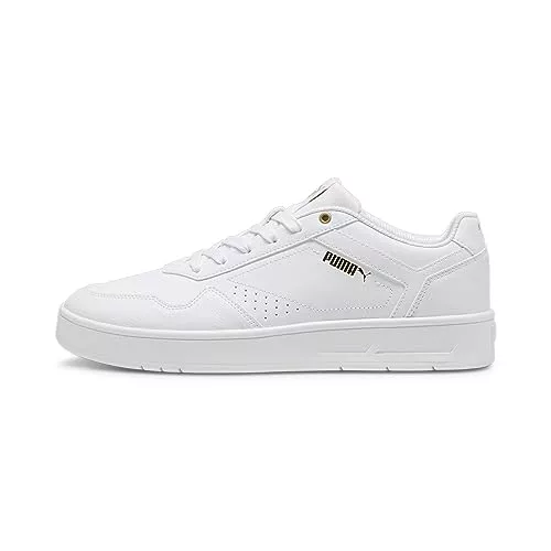 PUMA Unisex Court Classic Zapatillas, Puma White Puma Gold, 44 EU