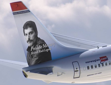 Una aerolínea le dedica dos aviones a la estrella del rock Freddie Mercury