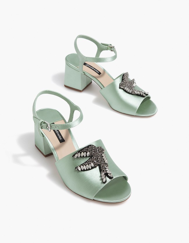 sandalias tacon medio
