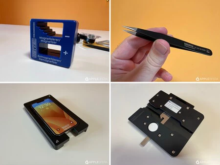 キットのトレイとその他の要素を修理します。