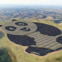 China ha construido una planta de energía solar con forma de panda porque todo es mejor con pandas 