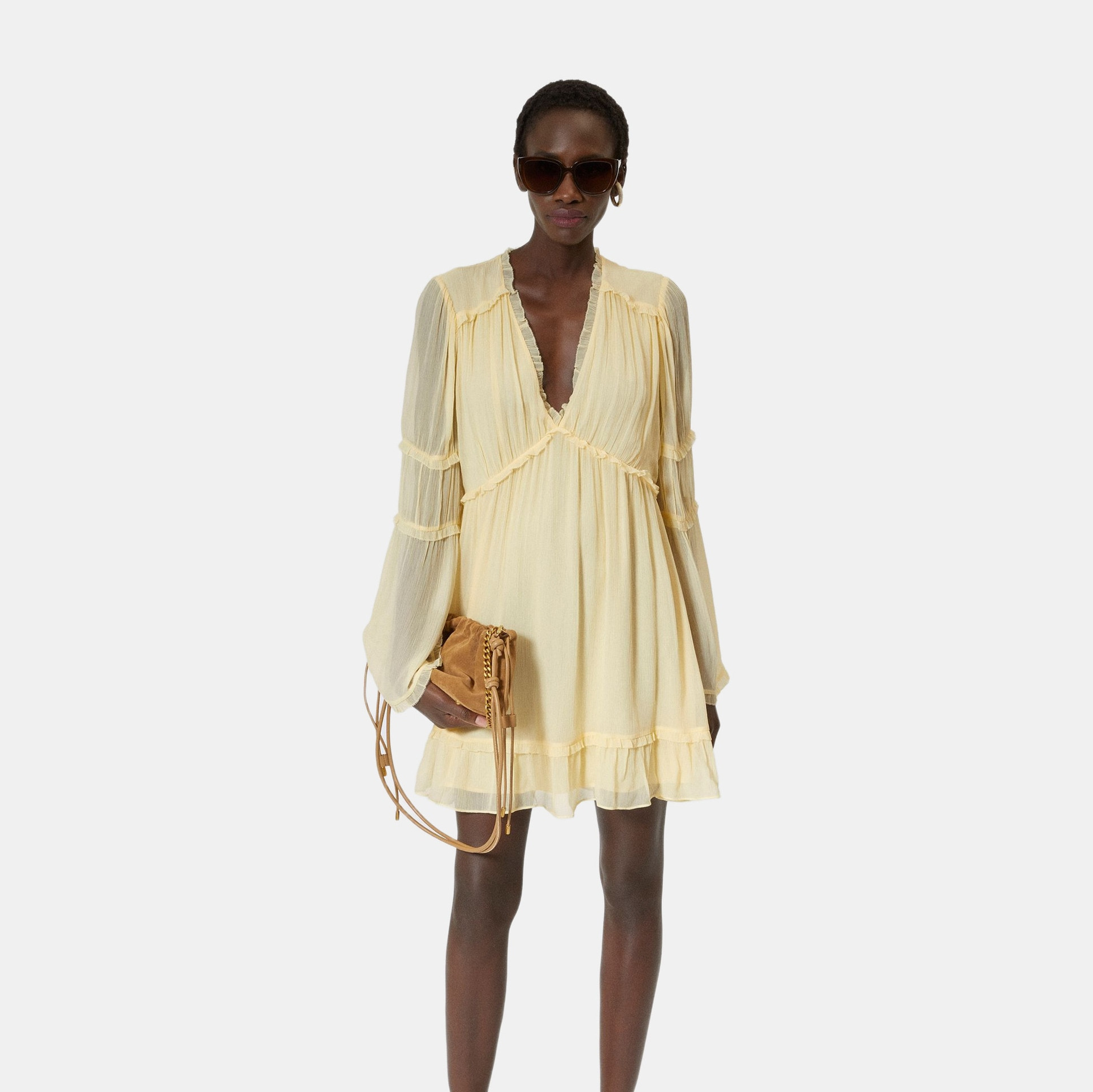 Vestido corto con volantes The Kooples