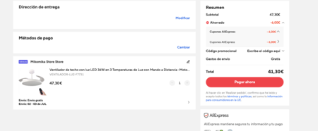 ventilador de techo AliExpress