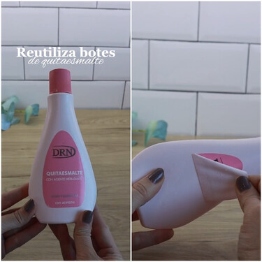 No lo sabía, pero si reutilizamos un bote de quitaesmalte podemos hacer esta preciosa decoración para el hogar