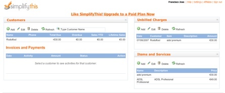 Simplifythis, servicio de facturación online a clientes