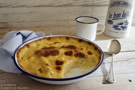 Pudding de arroz con leche al horno. Receta