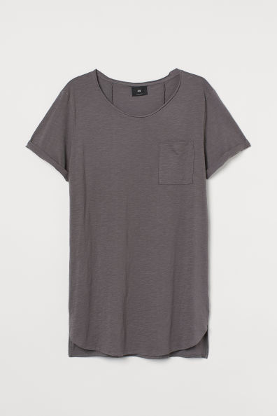 Camiseta larga loose fit gris