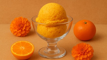Prepara un helado de cempasúchil con mandarina con solo 7 ingredientes y sin máquina
