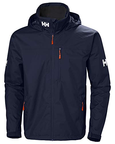 Mens Helly Hansen Crew Hooded Jacket, Azul marino, XL