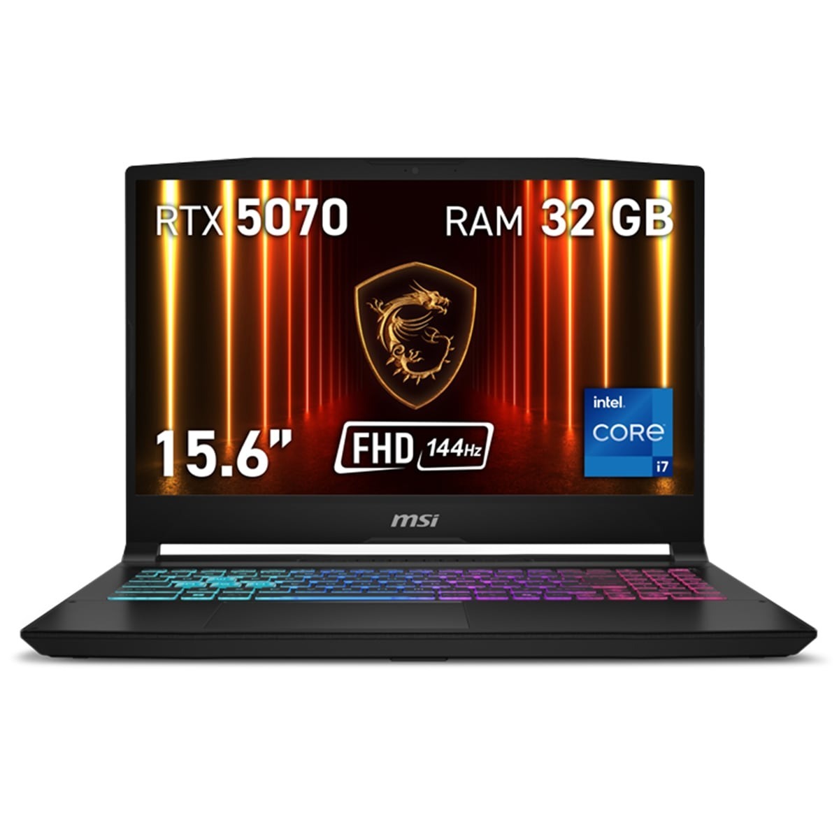 Portátil Gaming MSI Katana 15 HX B14WGK-464ES, Intel Core i7-14650HX, 32GB, 1TB SSD, Nvidia GeForce RTX 5070 8GB, 15,6", W11 - Negro