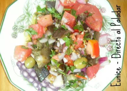 Vinagreta de Berenjenas. Receta